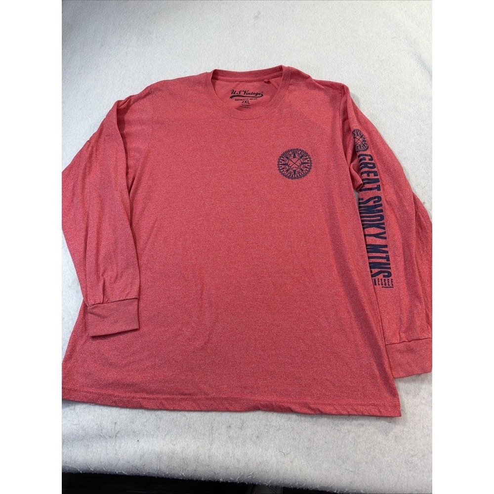 Great Smoky Mountains LS T Shirt Size 2XL Explore Tennessee Adventure Graphic‎